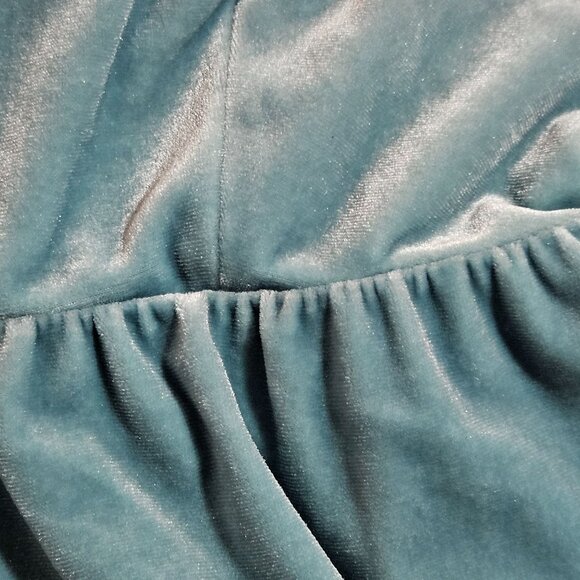 Free People Scandinavian Dress S Icy Shade Blue Embroidered Cottage Fairy - Picture 15 of 16